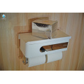 Support multifonctionnel blanc de papier de toilette de petit pain d&#39;ABS de minimalisme avec l&#39;étagère de stockage